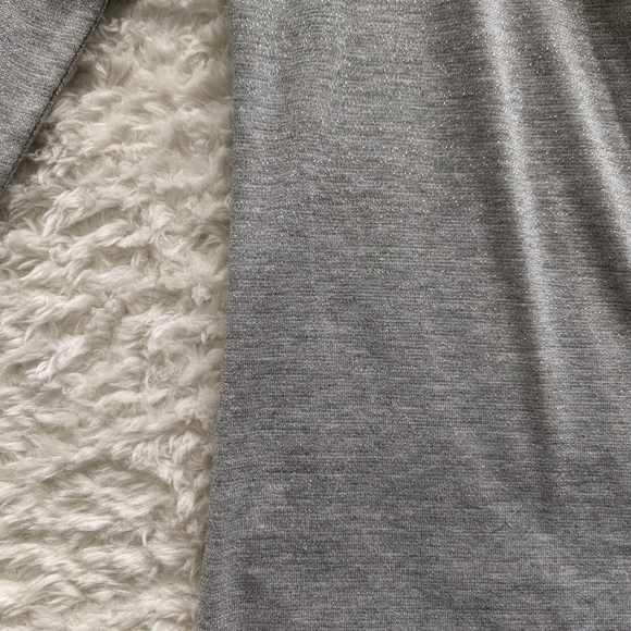 LOFT 3/4 Sleeve Grey Shimmer Top - Picture 3 of 4
